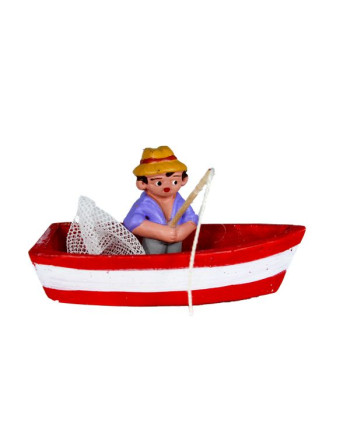 Pescador con barca.