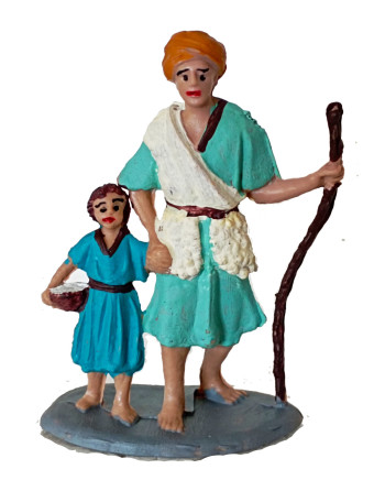 Pastor con niño de 7 cm.