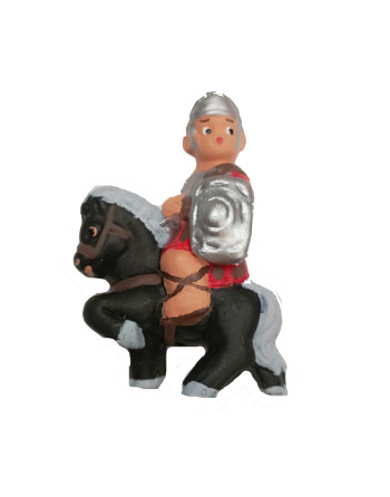 Soldado Romano a caballo negro