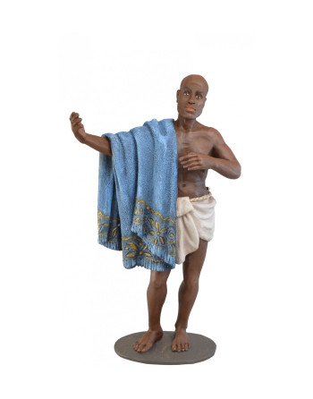 Vendedor con alfombra para...