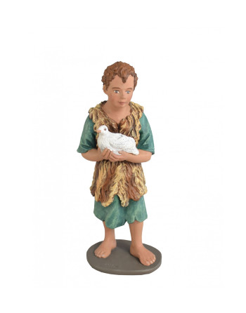 Niño con paloma para el Belén