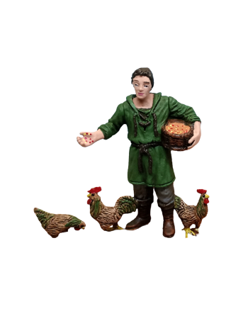 Granjero con gallinas 8cm....