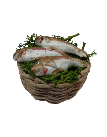Cesto mimbre pescado. MC965