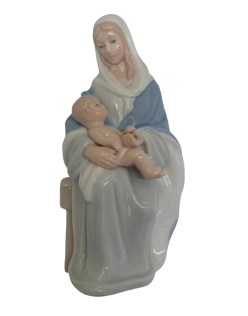 Virgen con Niño en porcelana
