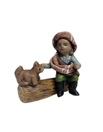 Niños en barro para el belén