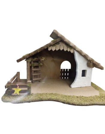 Portal de belén en madera