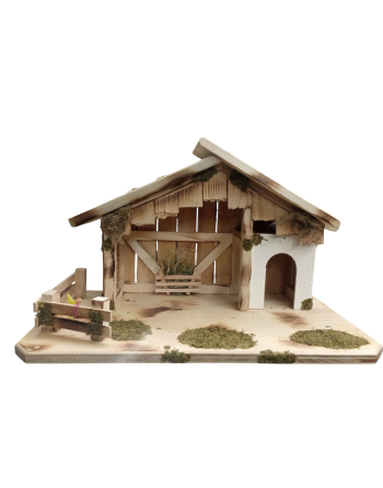 Portal de belén en madera