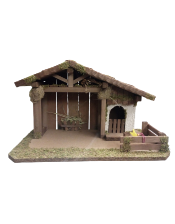 Portal de belén en madera