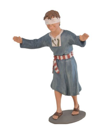 Niño ojos vendados