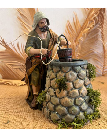 Pastor en pozo para el belén
