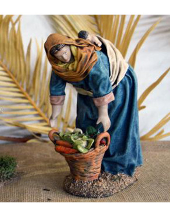 Pastora con niño para el belén