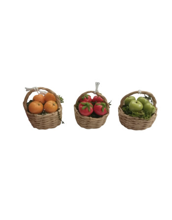 Cestos con fruta miniatura