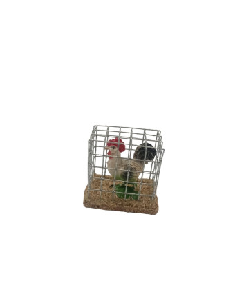 Jaula miniatura con animales