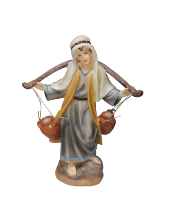 Pastor con tinajas resina 20cm