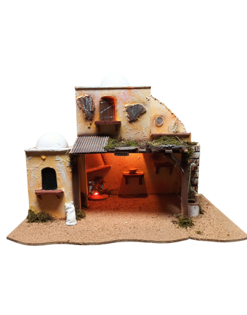 Casa corcho para el belén