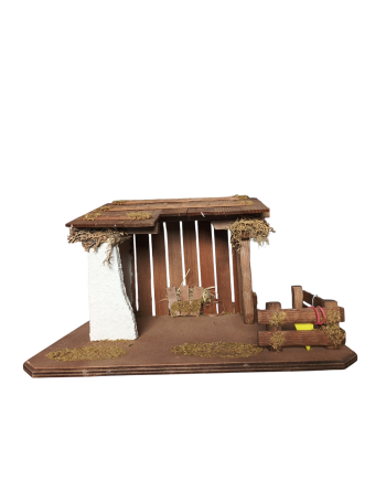 Portal de madera para el belén