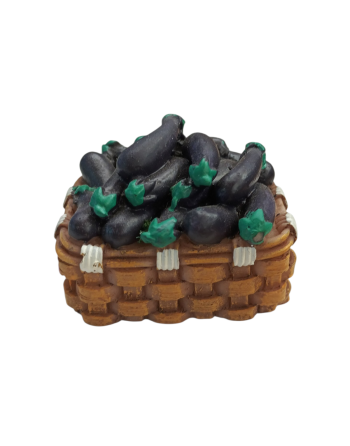 Cesta Berenjenas miniatura
