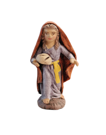 Niña con pan para el belén