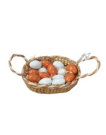 Cesta de huevos miniatura