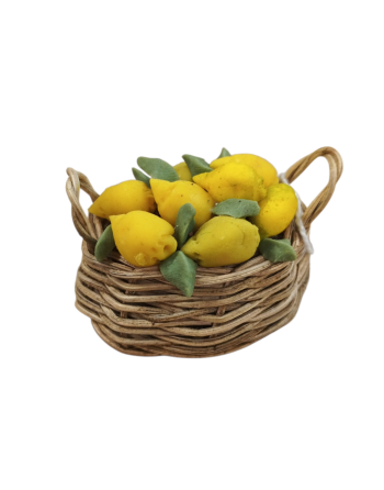 Cesto de limones miniatura
