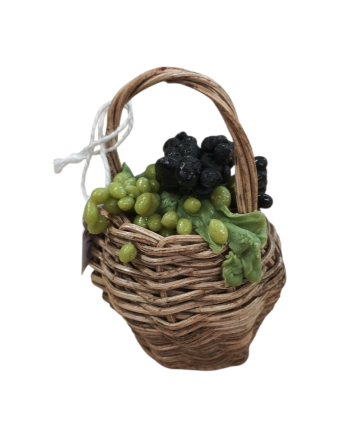 Cesto con uvas miniatura
