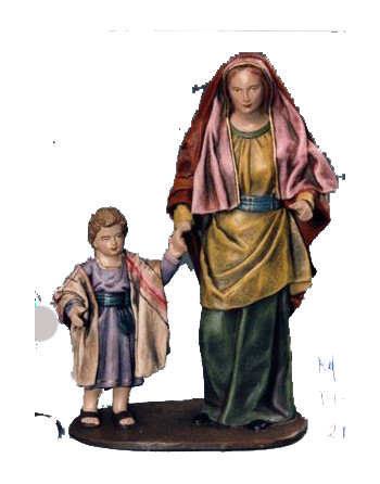 Pastora con niño para el belén