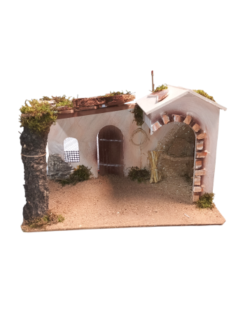 Portal corchon para el belén