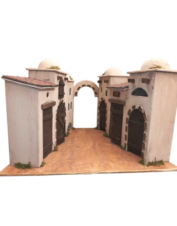 Calle con arco para el belén