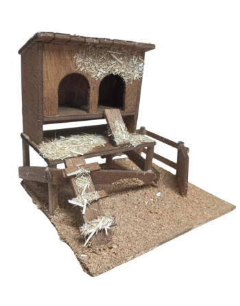 Gallinero de madera miniatura