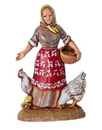 Pastora con gallinas de...