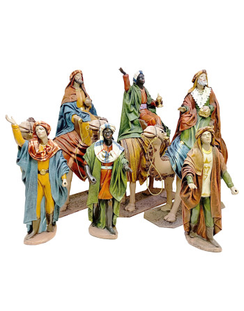 Reyes a camello con pajes .