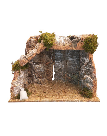 Portal corcho para el Belén