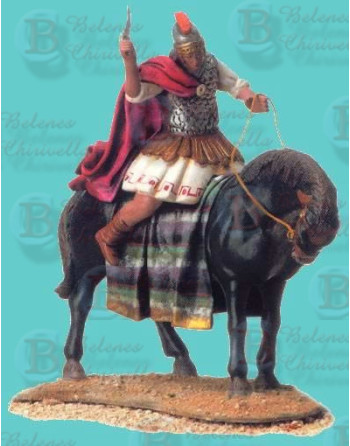 Soldado romano a caballo.