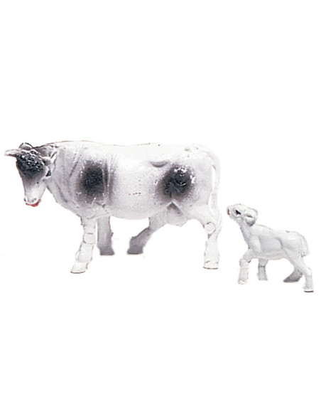 Vaca con cría plástico 7 cm. 00005.