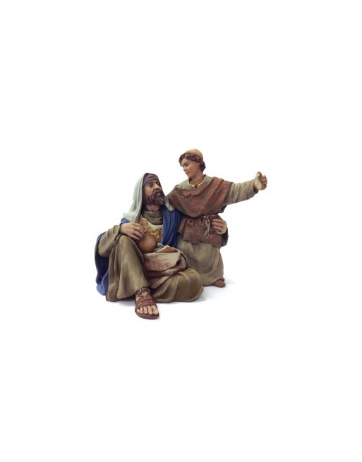 Pastor y niño con pan Montserrat Ribes. 20 cm. 375.