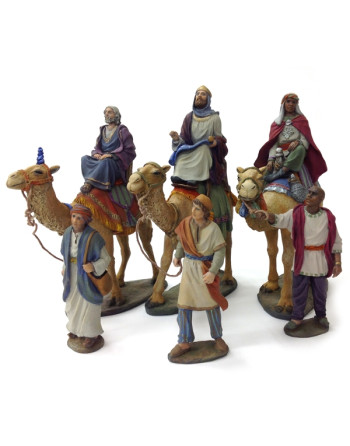 Reyes magos a camello Montserrat Ribes. 12 cm. 166-171.