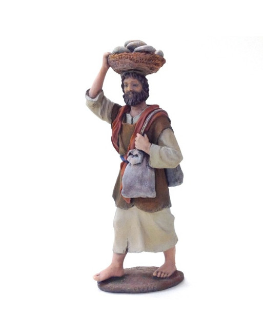 Pastor con cesta en la cabeza Montserrat Ribes. 15 cm. 389.