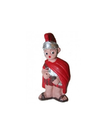 Soldado romano con capa de barro en 4 cm. GR57.