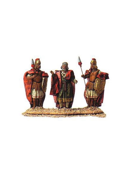 Herodes y dos soldados barro lienzado en 12 cm. 12.5919.