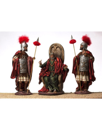 Herodes y dos soldados barro lienzado. 35.9925.