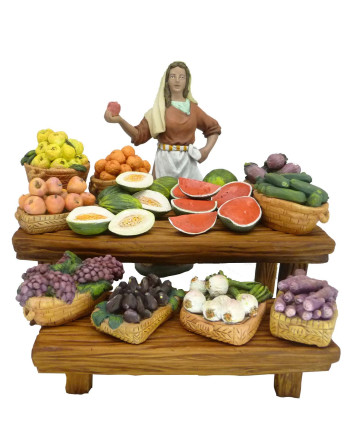 Vendedora de fruta con mesa Ref.19049