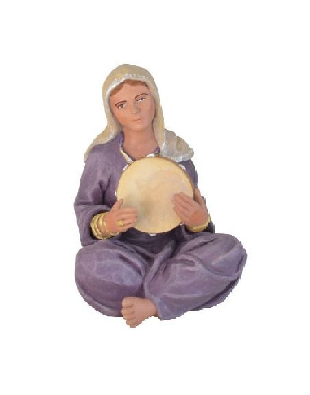 Mujer con pandereta. 19076-4