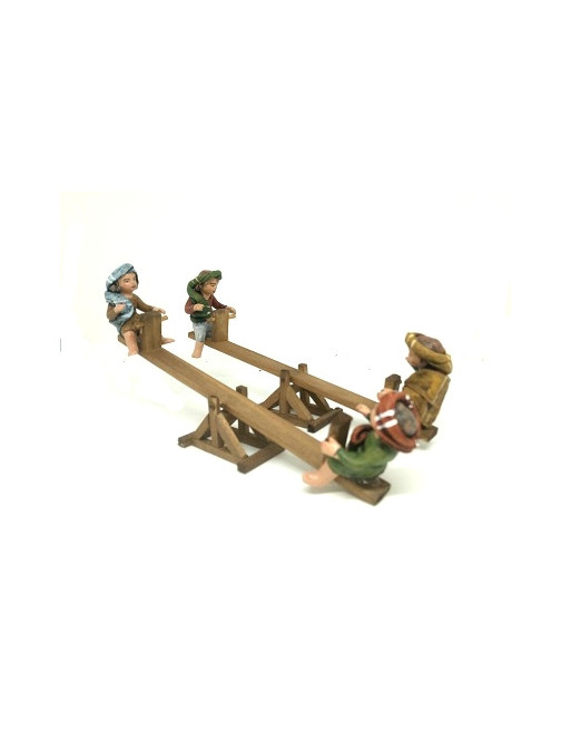 Niños en balancin madera.80150