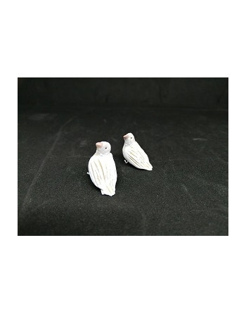 Palomas en barro blancas 2cms .A28BC