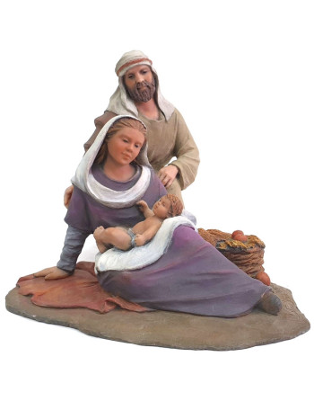 Virgen tumbada con niño. 17 cm. Montserrat Ribes. 090
