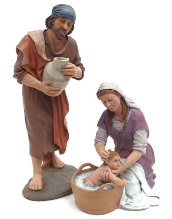 María bañando a Jesús. 20 cm. Montserrat Ribes. 063