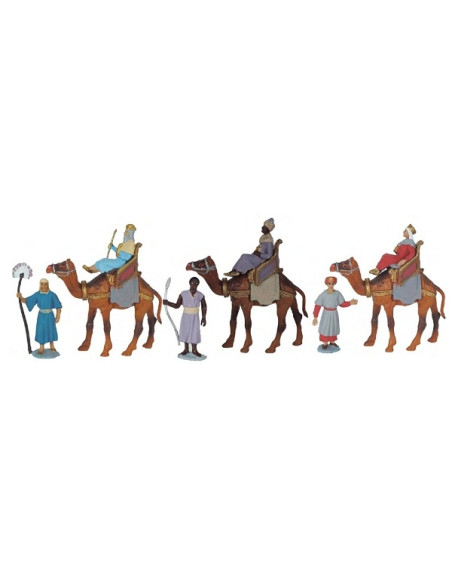 Reyes a camello con pajes plástico 7 cm. 07103.
