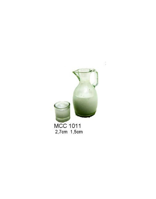 Jarra de leche y vaso. MC1011