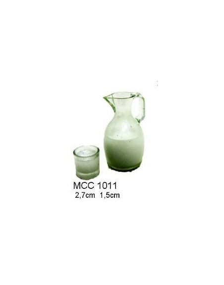 Jarra de leche y vaso. MC1011