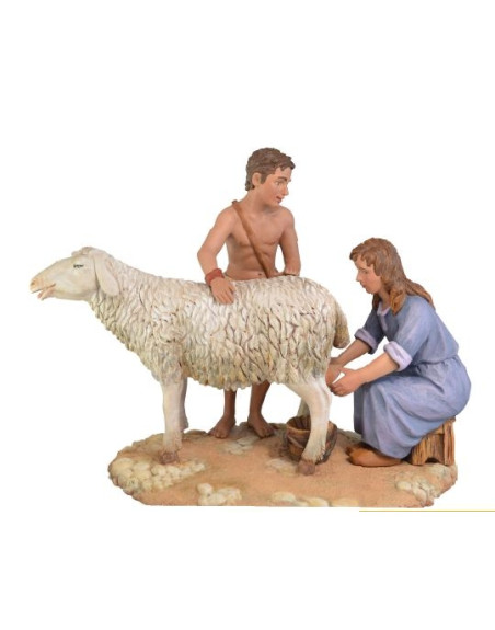 Niños con oveja. 24050
